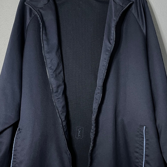 PGA Tour Golf Windbreaker Jacket Mens XL Full Zip Mesh Navy Water Resistant - Picture 4 of 7
